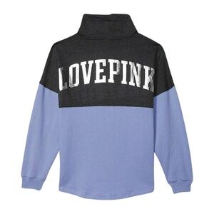 PINK Varsity Cowl Neck Sweatshirt – Size XS | Sporty Loungecore | Logo Pullover